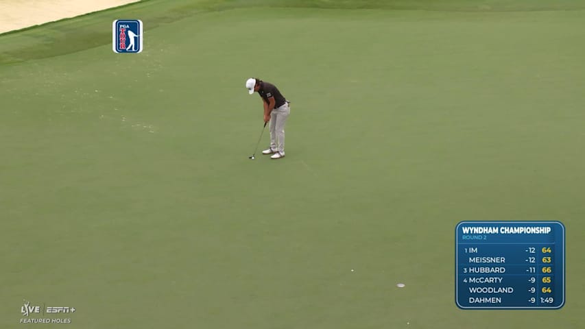 Kevin Velo makes birdie on No. 15 at Wyndham