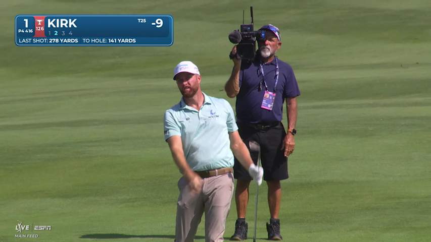 Chris Kirk's 147-yard approach sets up birdie on No. 1 at THE CJ CUP