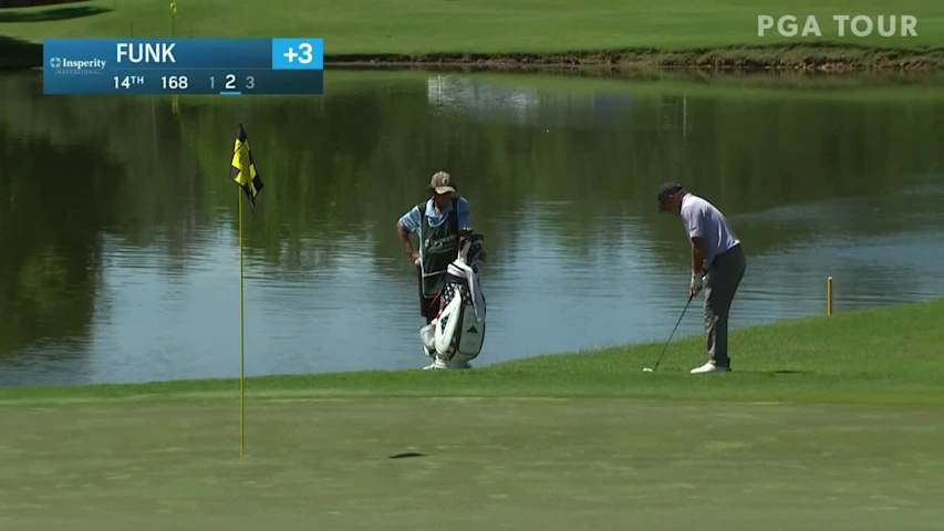 Fred Funk birdies No. 14 in Round 2 at Insperity Invit