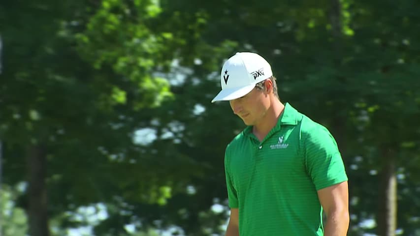 Charlie Saxon makes birdie on No. 16 at BMW Charity Pro-Am