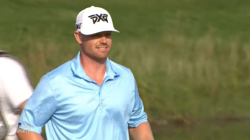 Patrick Fishburn makes birdie on the first playoff hole at NV5 Invitational