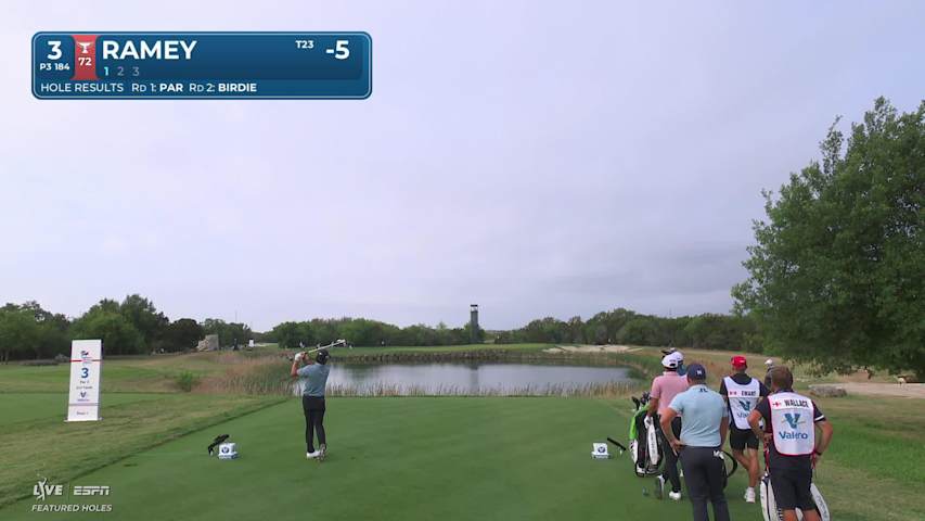Chad Ramey drains 19-foot birdie putt on No. 3 at Valero