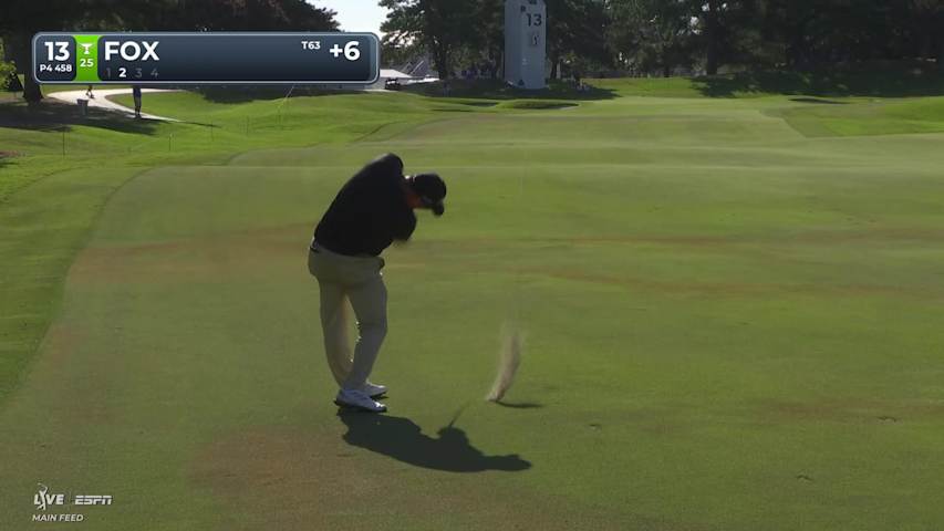 Ryan Fox sinks 21-foot birdie putt on No. 13 at FedEx St. Jude