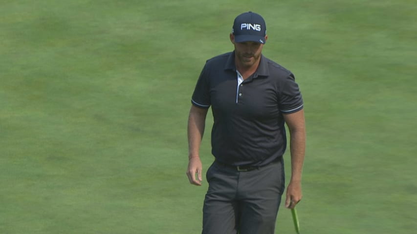 Adam Bland's beautiful 46-foot birdie putt at Mexico Championship
