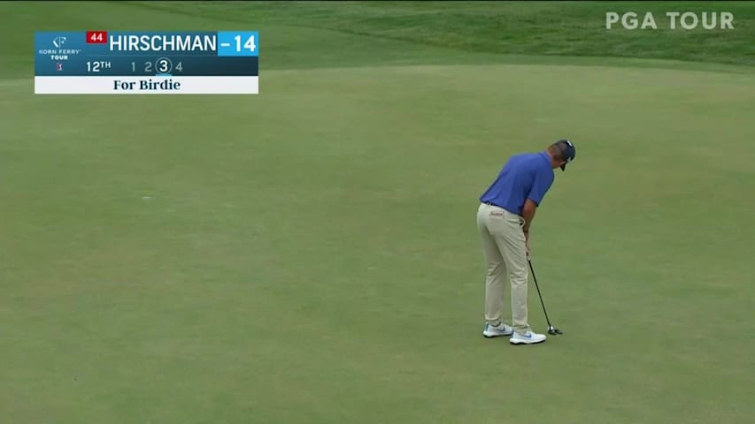 Grant Hirschman birdies No. 12 in Round 4 at Albertsons Boise Open