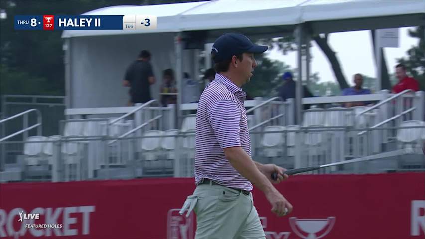 Paul Haley II makes birdie putt at Rocket Mortgage