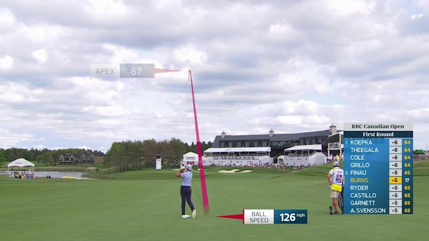 Sam Burns reaches par-5 No. 18 in two, makes birdie at RBC Canadian