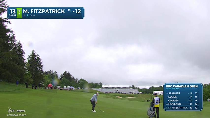 Matt Fitzpatrick's 237-yard approach sets up birdie on No. 13 at RBC Canadian