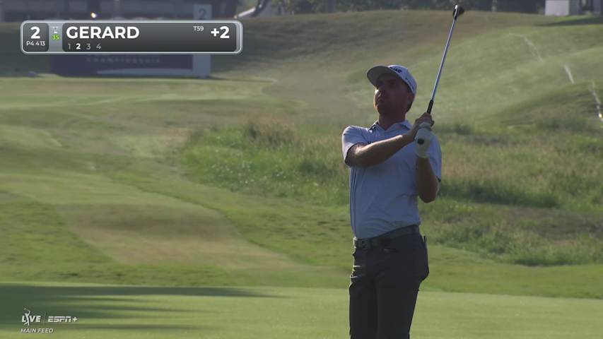 Ryan Gerard makes birdie on No. 2 at FedEx St. Jude