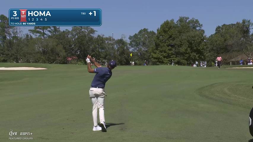 Max Homa hits approach to 14 feet, sinks birdie putt at Sanderson Farms