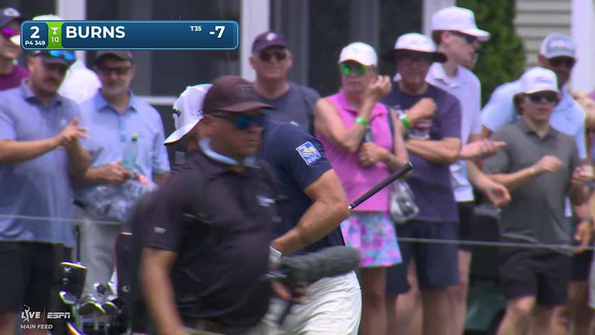 Sam Burns's 99-yard approach sets up birdie on No. 2 at Travelers