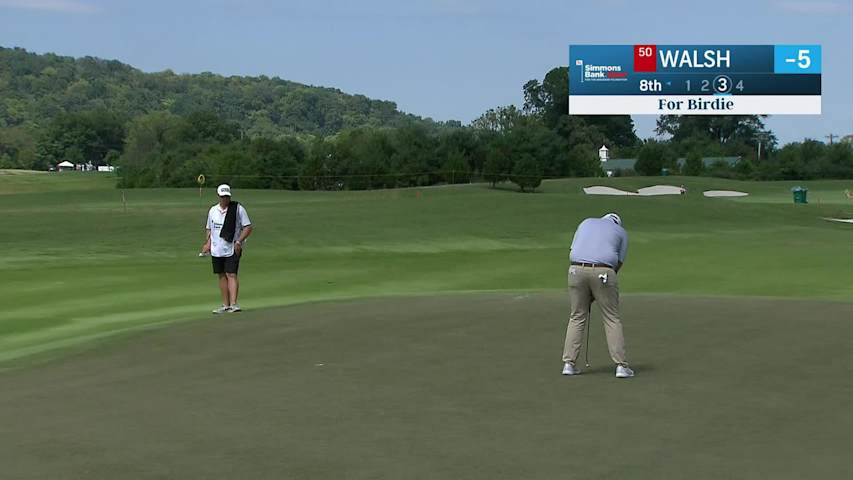 Thomas Walsh makes birdie putt at Simmons Bank Open