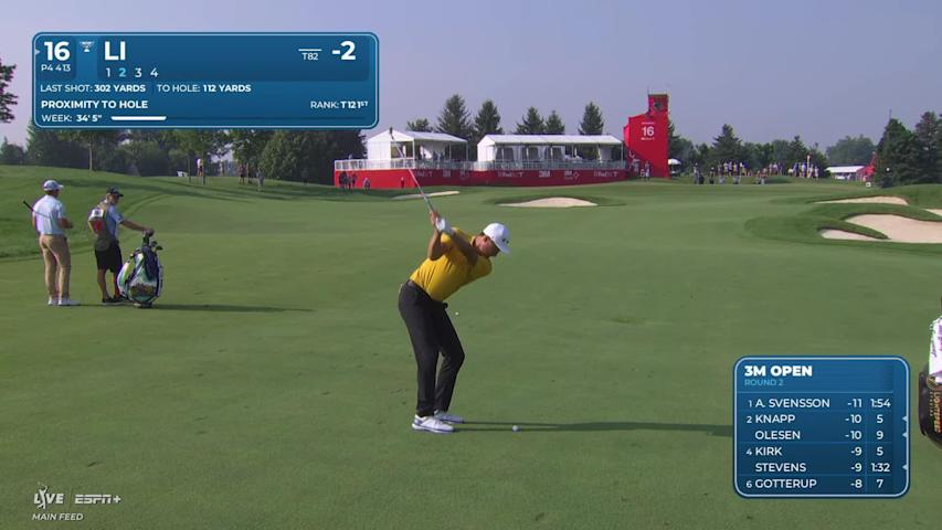 Haotong Li makes birdie on No. 16 at 3M Open