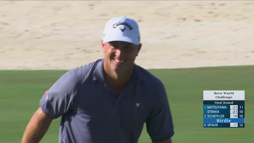 Alex Noren sinks 28-foot birdie putt on No. 12 at Hero World Challenge