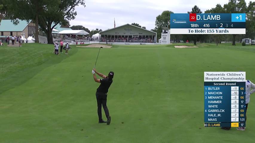 Davis Lamb makes birdie on No. 18 at Nationwide Children's