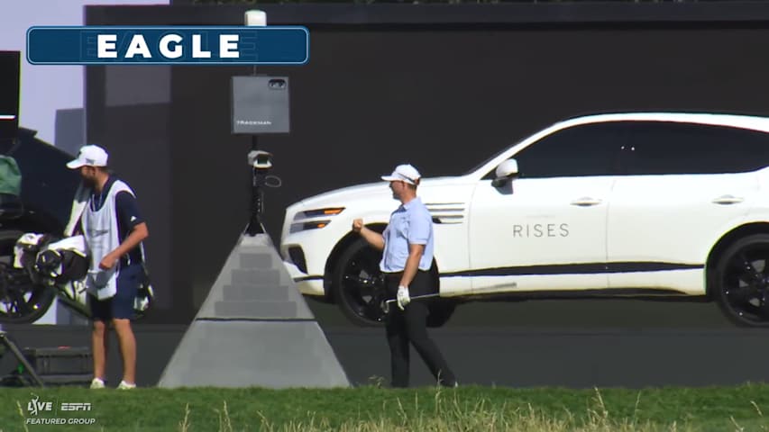 Max Greyserman make his first career ace at The Genesis