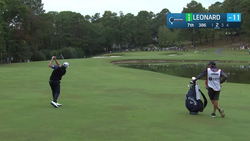 Justin Leonard makes birdie on No. 7 at Simmons Bank Championship