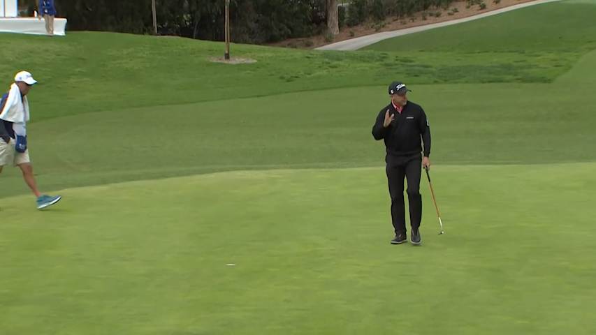 Rob Labritz sinks birdie at Hoag Classic