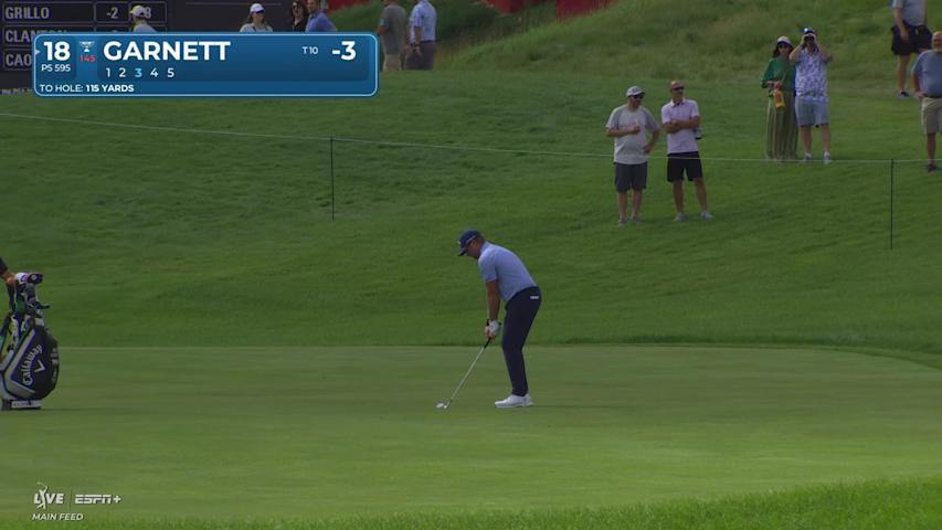 Brice Garnett makes birdie on No. 18 at 3M Open