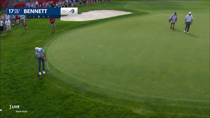 Sam Bennett chips it close to set up birdie at Rocket Mortgage