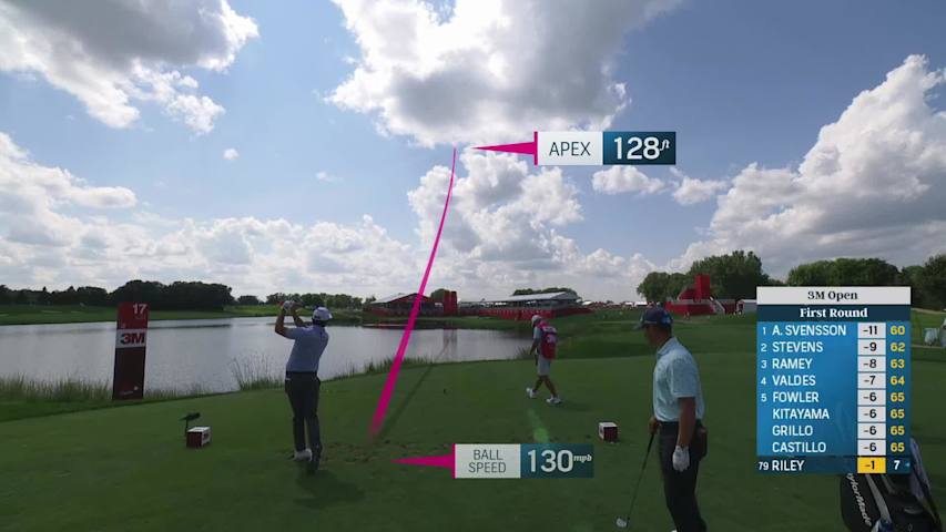Davis Riley makes birdie on No. 17 at 3M Open