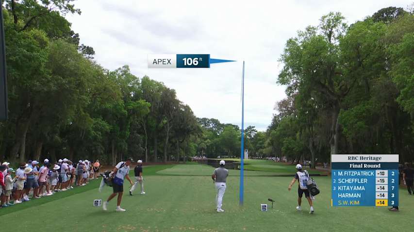 Si Woo Kim hits tee shot to 12 feet, sets up birdie on No. 4 at RBC Heritage