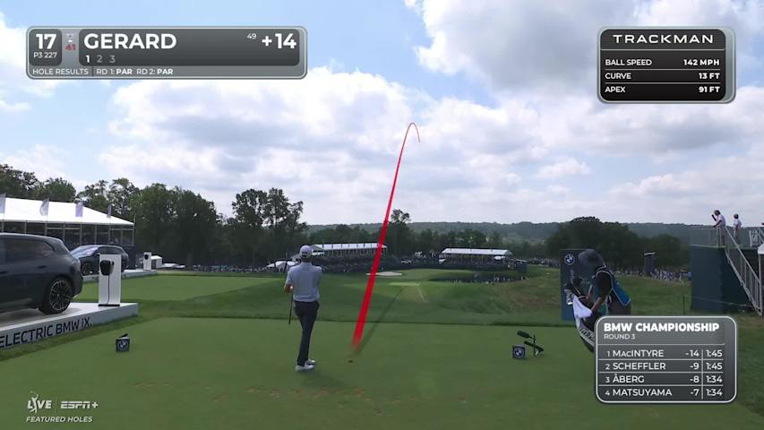 Ryan Gerard makes birdie on No. 17 at BMW Championship