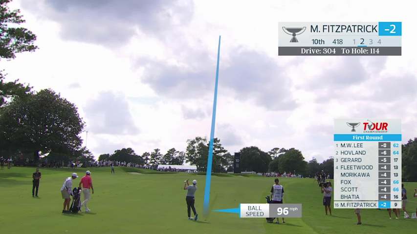 Matt Fitzpatrick's 115-yard approach sets up birdie on No. 10 at TOUR Championship