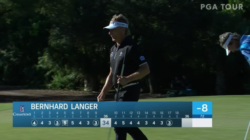 Bernhard Langer makes birdie on No. 17 at TimberTech Championship