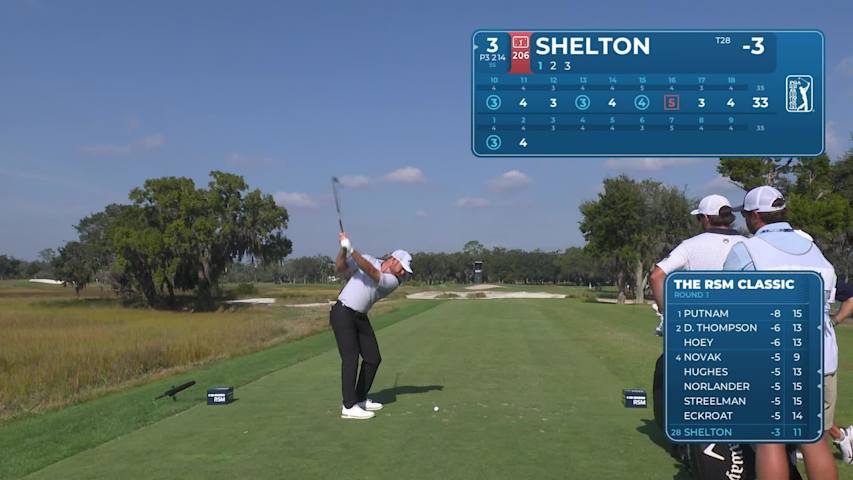 Robby Shelton hits 209-yard tee shot to 14 feet, sets up birdie on No. 3 at The RSM Classic