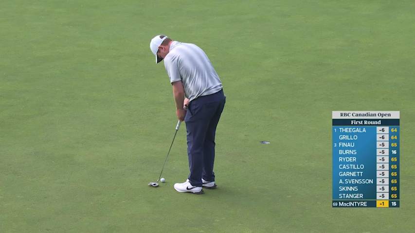 Robert MacIntyre's 183-yard approach sets up birdie on No. 16 at RBC Canadian