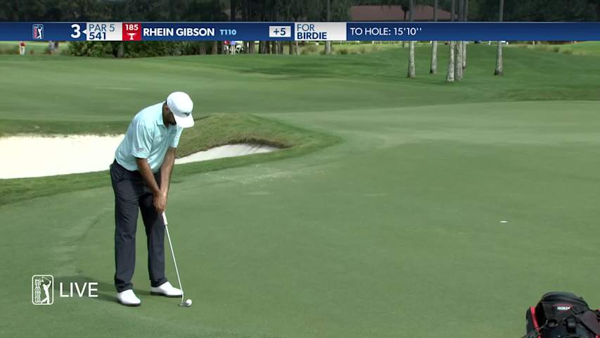 Rhein Gibson makes 15-foot birdie putt on No. 3 in Round 2 at The Honda Classic