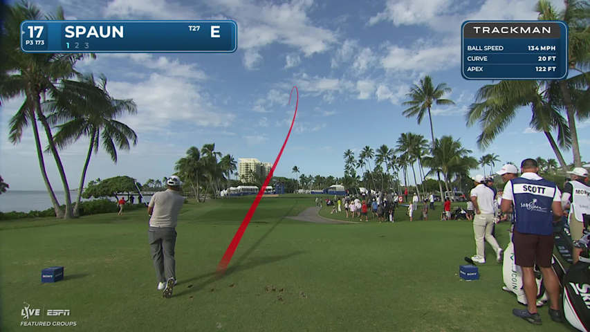 J.J. Spaun hits 173-yard tee shot to 7 feet, makes birdie on No. 17 at Sony Open