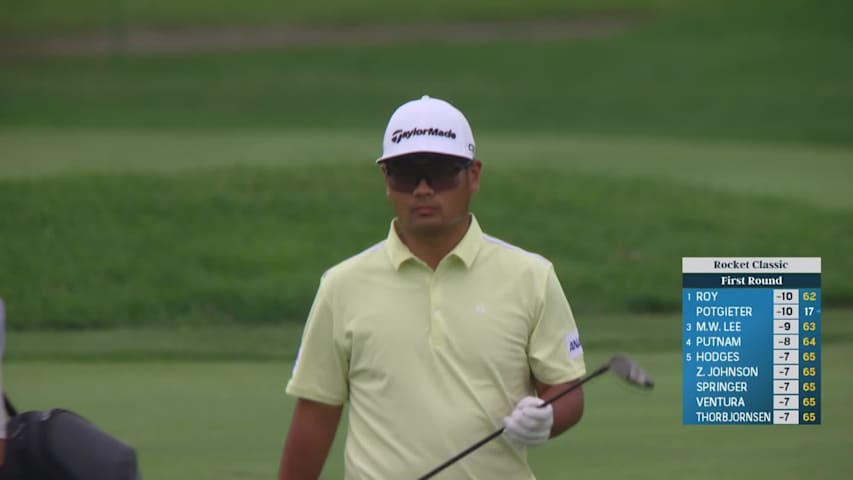 Ryo Hisatsune makes birdie on No. 17 at Rocket Classic
