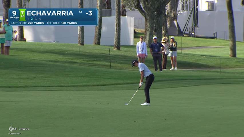 Nico Echavarria hits 151-yard approach to 5 feet, sets up birdie on No. 9 at Cognizant Classic