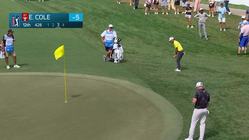 Eric Cole sinks 27-foot birdie putt on No. 12 at Cognizant Classic