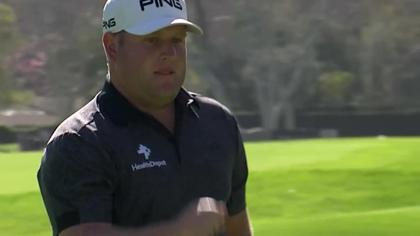 Kyle Jones sinks 30-footer for birdie at Genesis Open