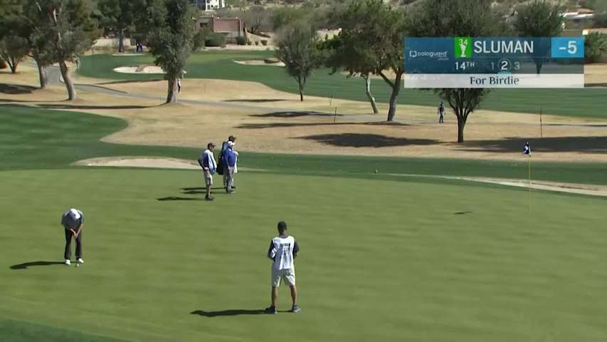 Jeff Sluman makes birdie on No. 14 at Cologuard