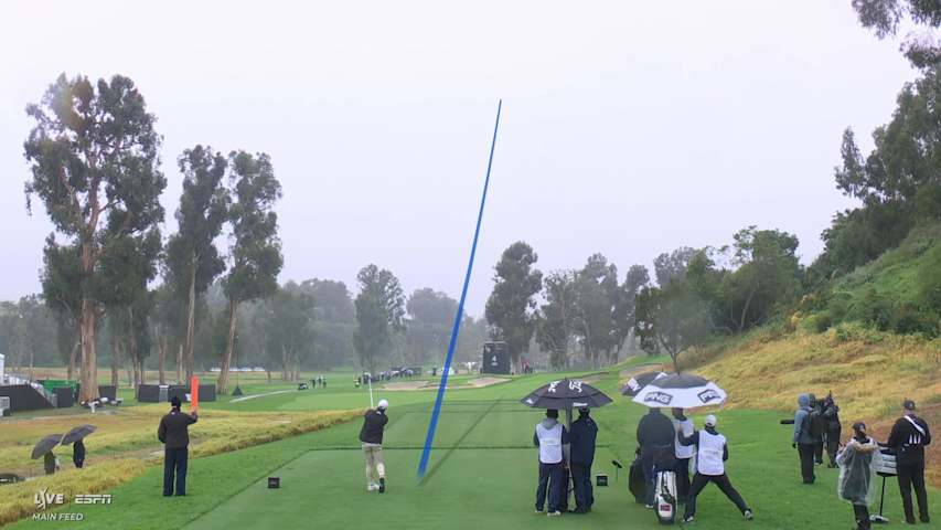 Viktor Hovland drives 216 yards to 10 feet, makes birdie on No. 4 at The Genesis