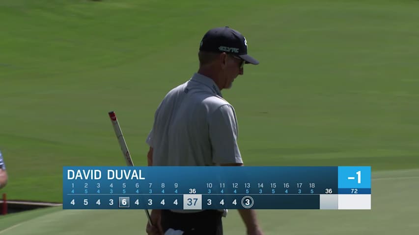 David Duval makes eagle putt on No. 13 at Regions Tradition