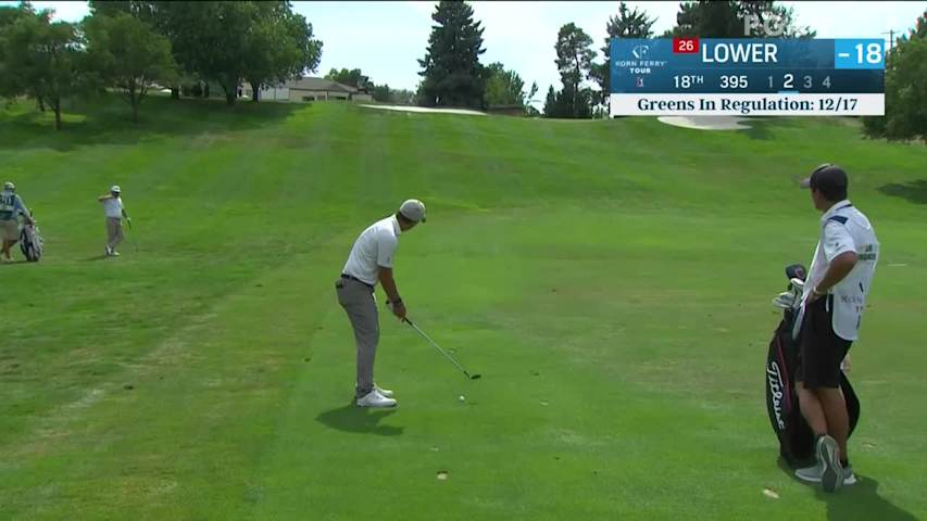 Justin Lower birdies No. 18 in Round 4 at Albertsons Boise Open