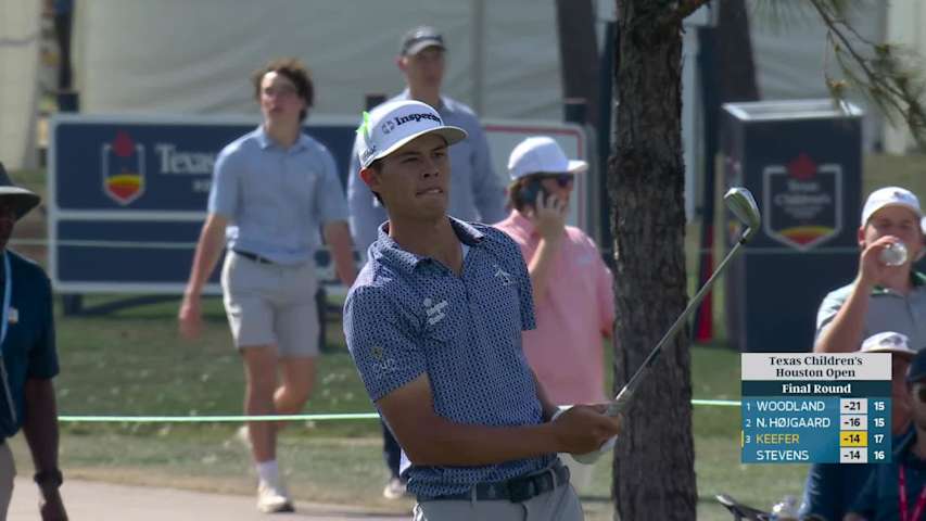 John Keefer sinks 25-foot birdie putt on No. 18 at Texas Children's