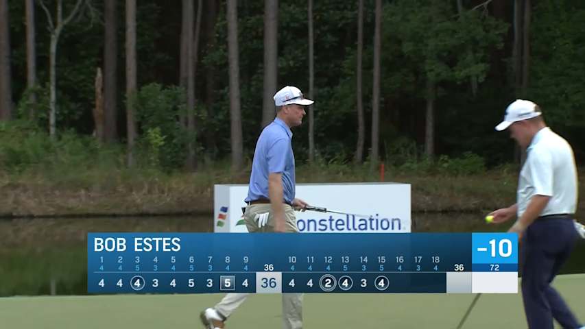 Bob Estes makes birdie after laying up at FURYK & FRIENDS