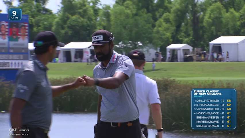 Rai/Theegala makes birdie on No. 9 at Zurich Classic