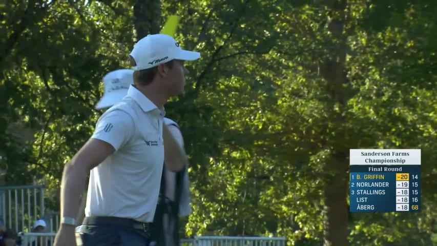 Ben Griffin makes par on No. 15 at Sanderson Farms
