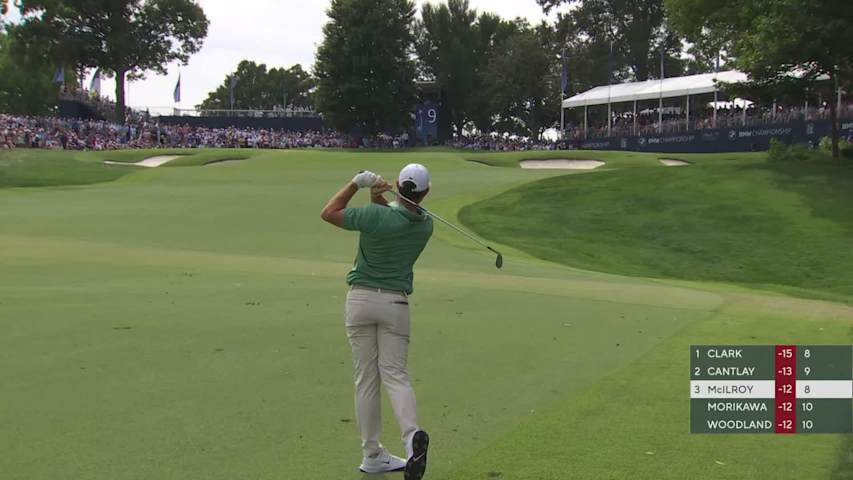 Rory McIlroy's 141-yard approach sets up birdie on No. 9 at BMW Championship