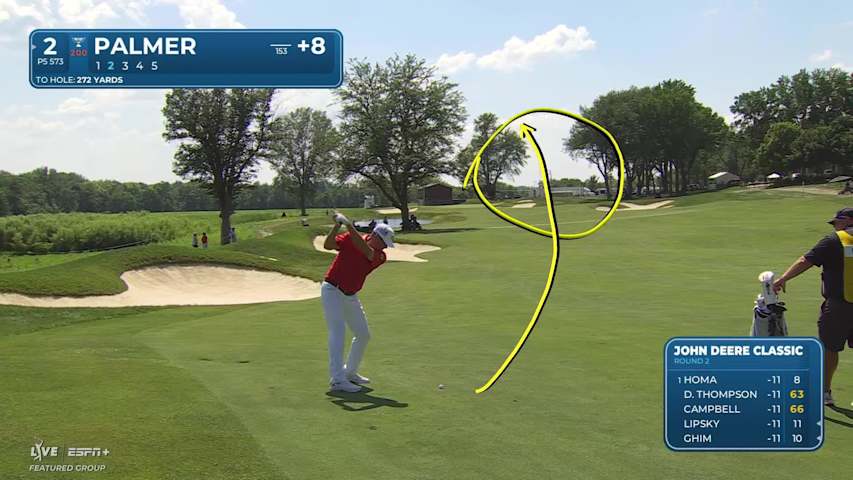 Ryan Palmer makes birdie on No. 2 at John Deere
