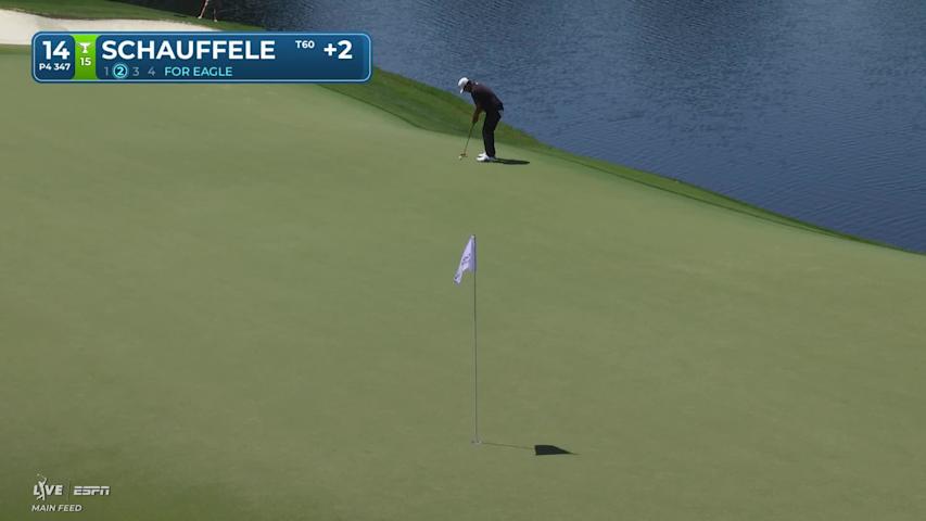 Xander Schauffele's drive sets up birdie on No. 14 at Truist Championship