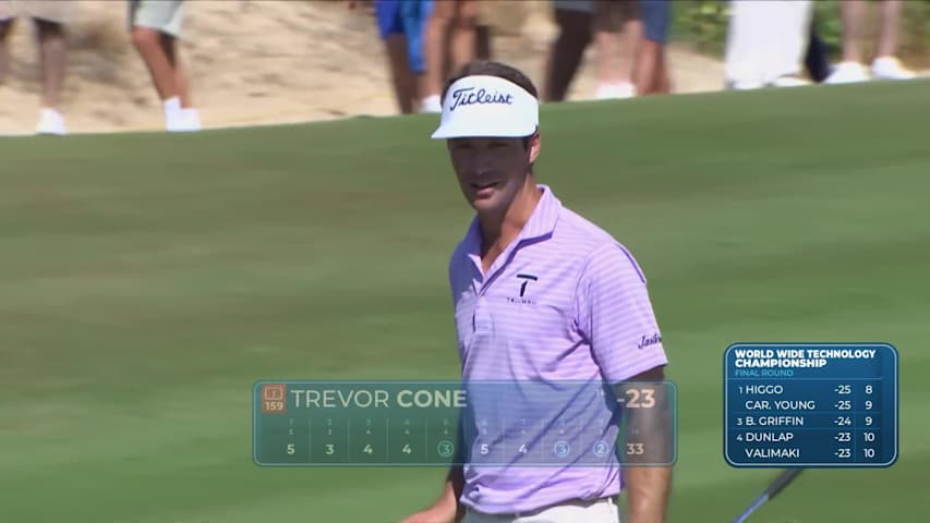 Trevor Cone makes birdie on No. 9 at World Wide Technology