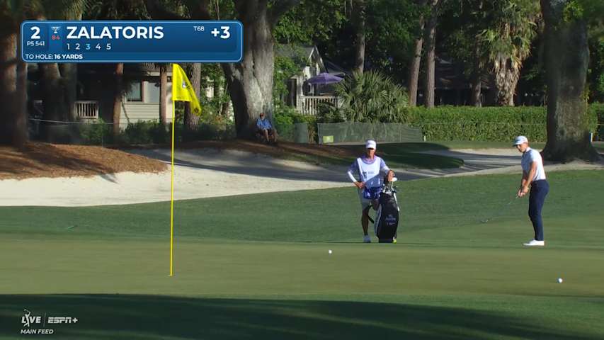 Will Zalatoris' chip leads to birdie at RBC Heritage